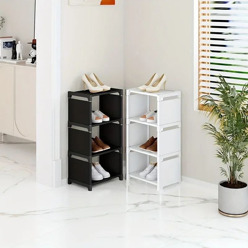 Tool Free Assembly Metal Shoe Rack Adjustable 4/6/8 Tier Multi Layer Footwear Organizer Entryway Dorm Home Sneaker Storage Shelf
