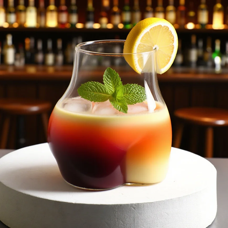 2pcs Interesting Curved Body Drinking Glass Set 450ml Hand Blown Glass Tumblers for Juice Cocktail Milk Party Table Ornament