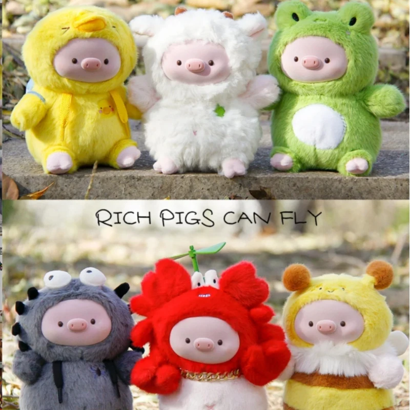 

GEEGEEPIG Rich Pig Can Fly Fluffy Plush Doll Action Figure Cute Piggy Plush Large Size Dolls Cotton Dolls Anime Model Home Decor