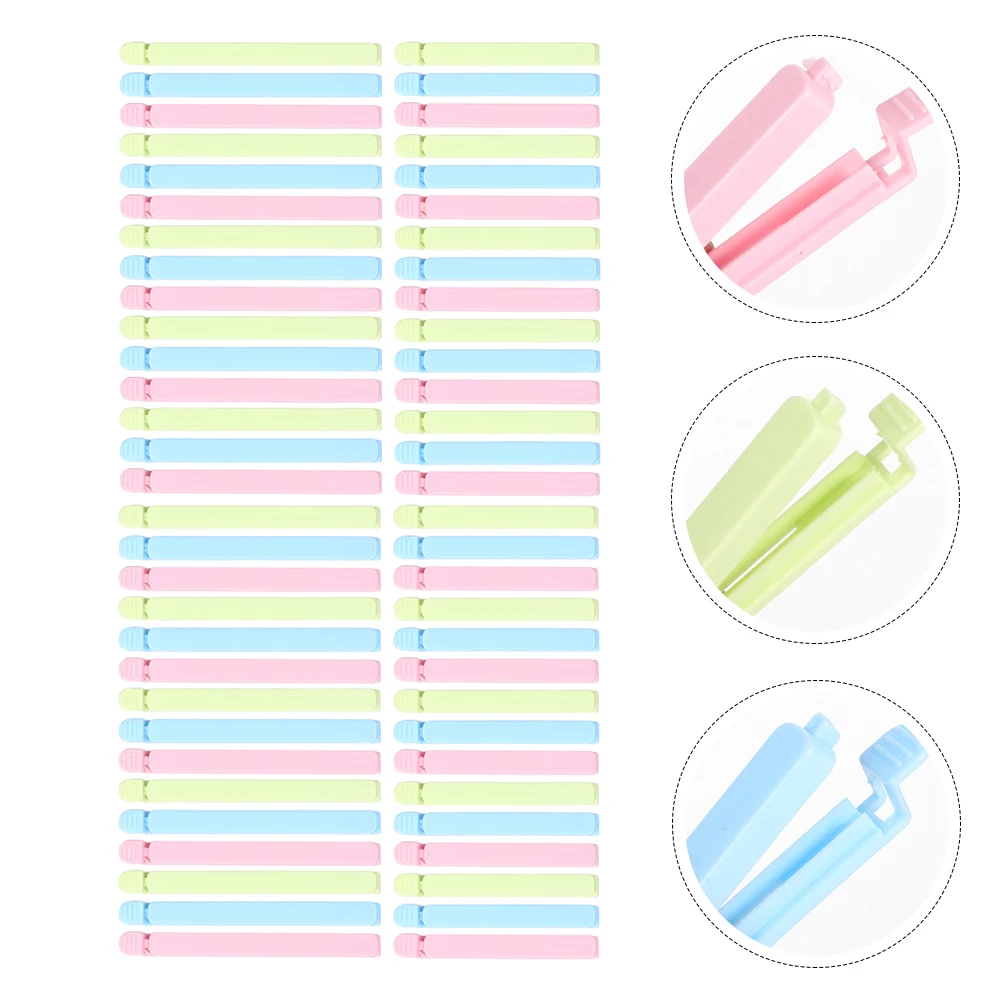 

60pcs Food Clips Multi-Function Sealing Clips For Snack Bags Plastic Paper Containers Dustproof Freshness Keeper Kitchen Storage