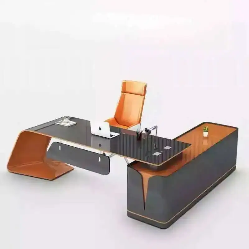 

Light Office Desk Luxury Executive In Stock Designer Storage Organizer Computer Desks L Shaped Quality Bureau Meuble Furniture