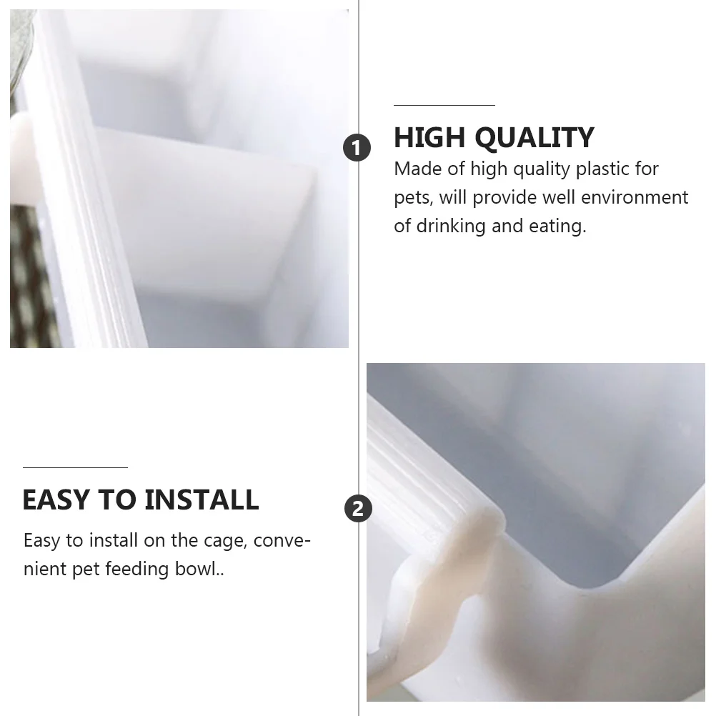 

8pcs Bird Feeding Case Plastic Parrot Feeder Cage Food Container Easy Install Cleaning Pet Bowl For Small Birds Feeding Box