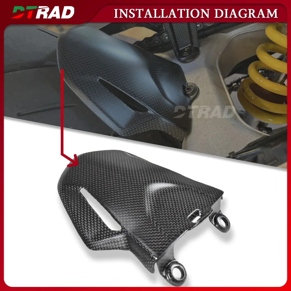 For DUCATI Hypermotard 698 Mono RVE 2024 2025 Carbon Fiber Rear Fender Tail Hugger Wheel Mudguard Protector Motorcycle Fairing