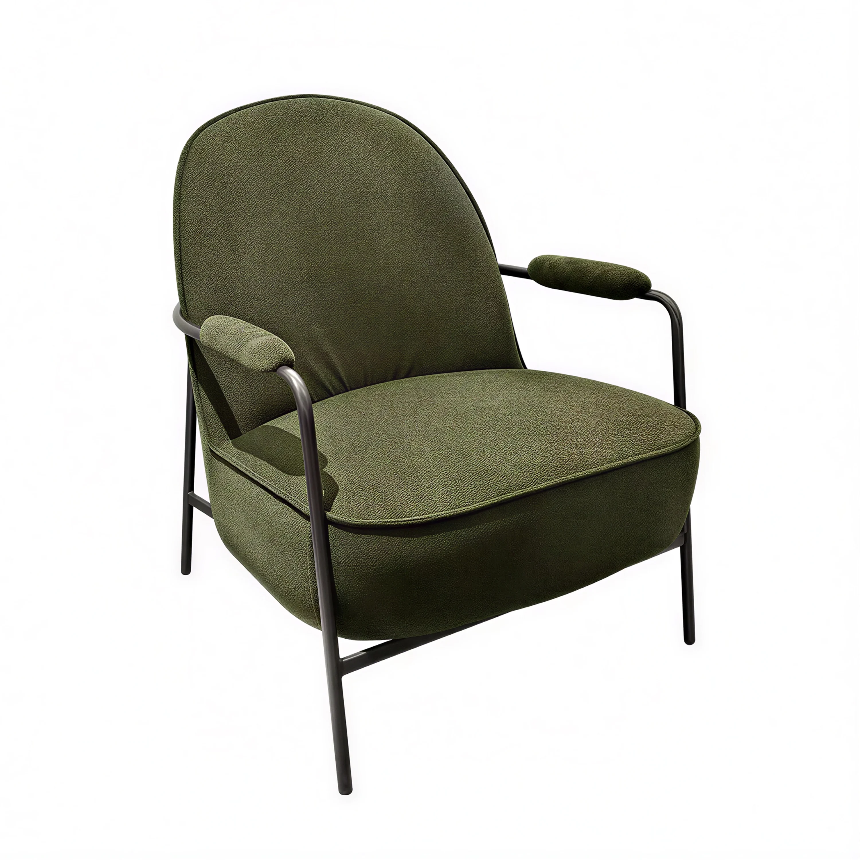 

@#Modern Office Leisure Sofa Chair Ergonomic Design with Armrests for Reception Area Staff Rest