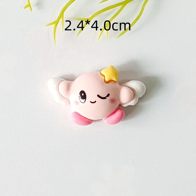 5 stks Cartoon Dieren Bandai Chef Grappige Kirby Plaksteen Hars Bedels Ambachten Versieringen Diy Cabochons Decoratie Accessoires