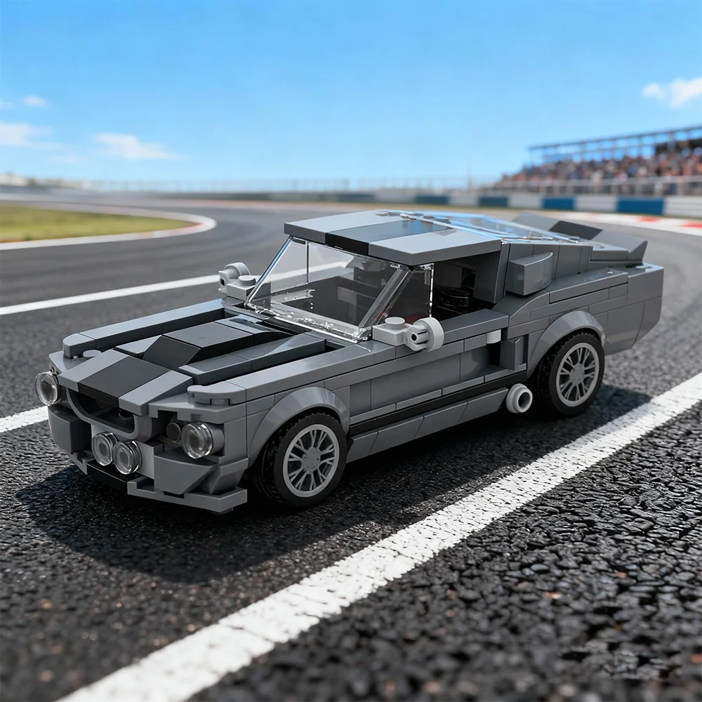 

MOC Eleanor - Forded Mustang Shelby GT500 Building Blocks Model Forded Supercar Bricks Assembly Toys Kids DIY Birthday Gifts