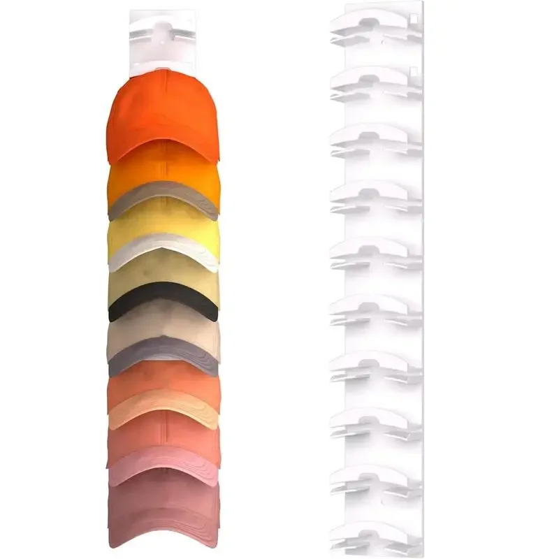 Hat Rack For Wall Stick-on Baseball Cap Storage Holder Display Hanger Hat Storage Organization Wall Mount For Bedroom Closet