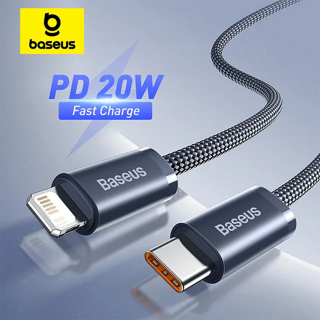 Kabel Baseus USB C do iPhone'a 14 13 12 11 pro Max Xs Plus 20W Kabel do szybkiego ładowania typu C Przewód datujący do iPada Macbooka