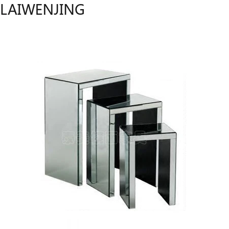 

MJY Sofa Side Table Mirror Surface Furniture European Style Simple Modern Neoclassical Furniture