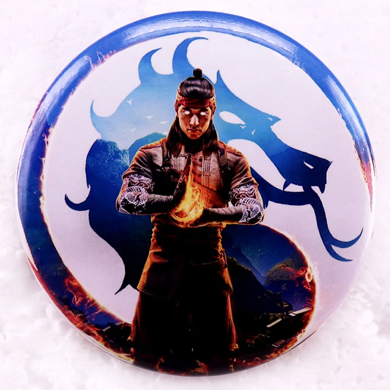 Жестяной значок для игр Mortal Kombat Pinback Button, ювелирные изделия 58 мм