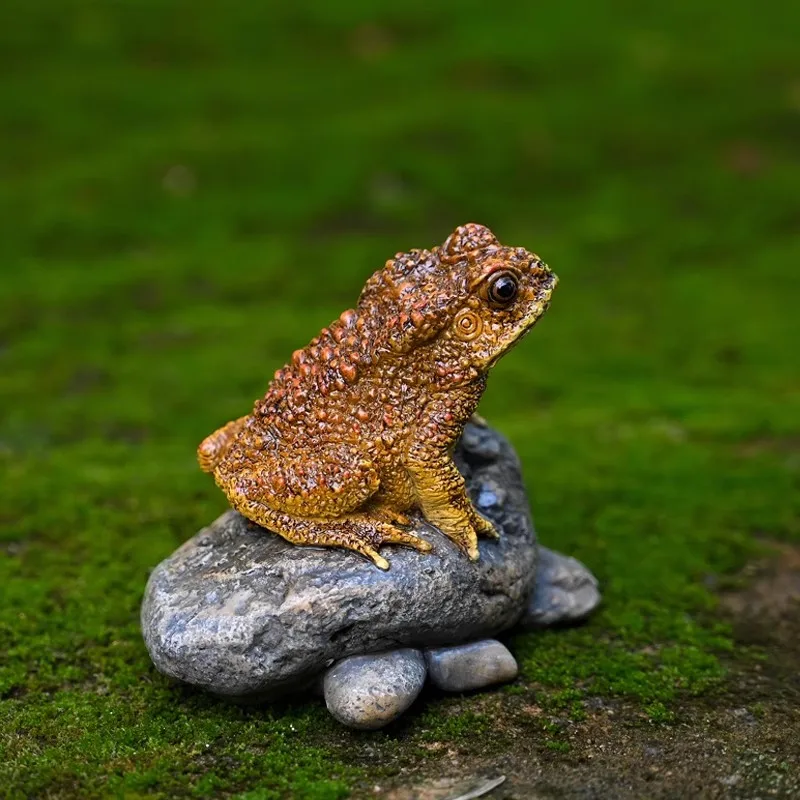 Garden toad resin ornament miniature landscape toads landscaping craft home desktop decoration