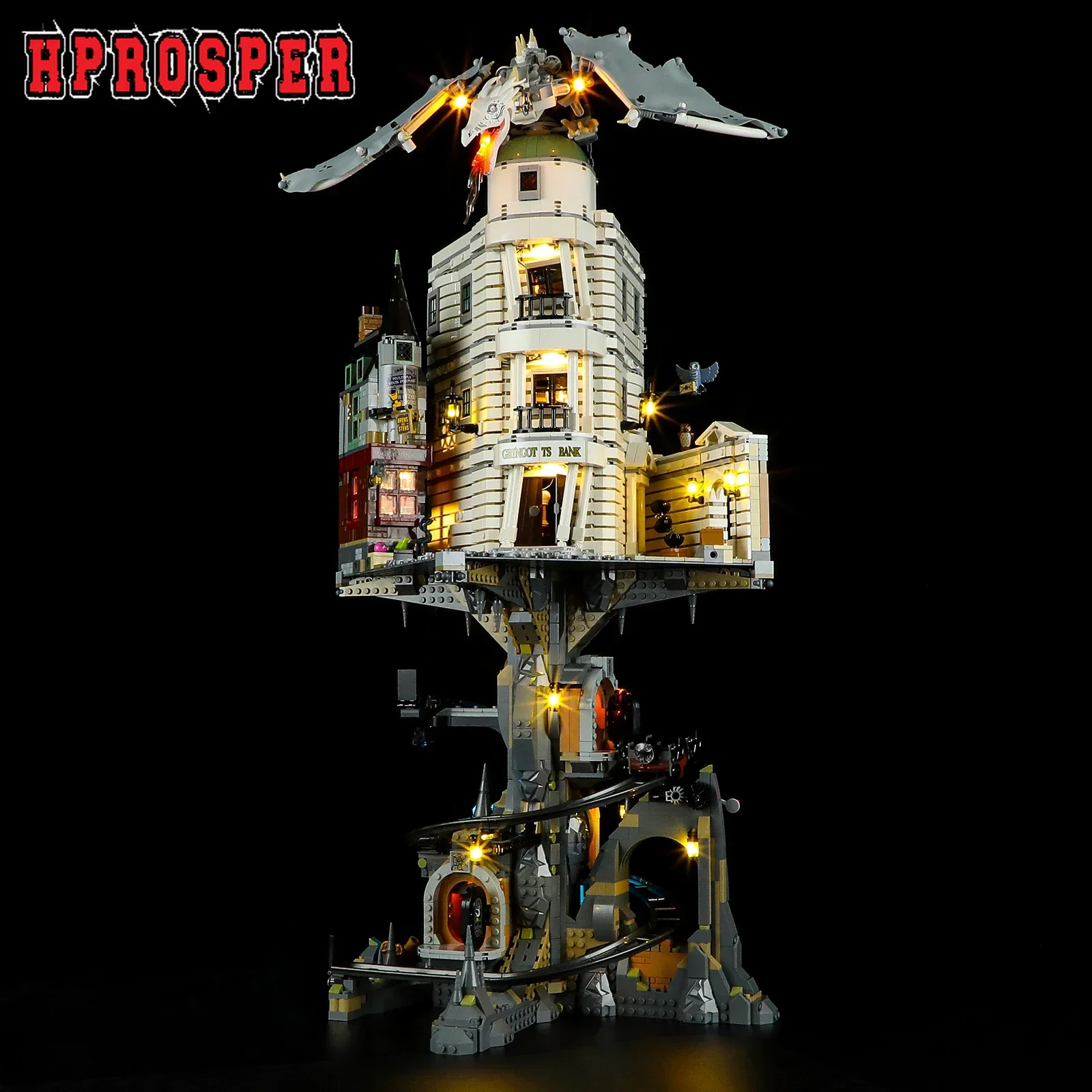 

Hprosper Led Light For 76417 Harry Potter Gringotts Wizarding Bank-Collectors’Edition Lamp(Not Include Lego Building Blocks Set)