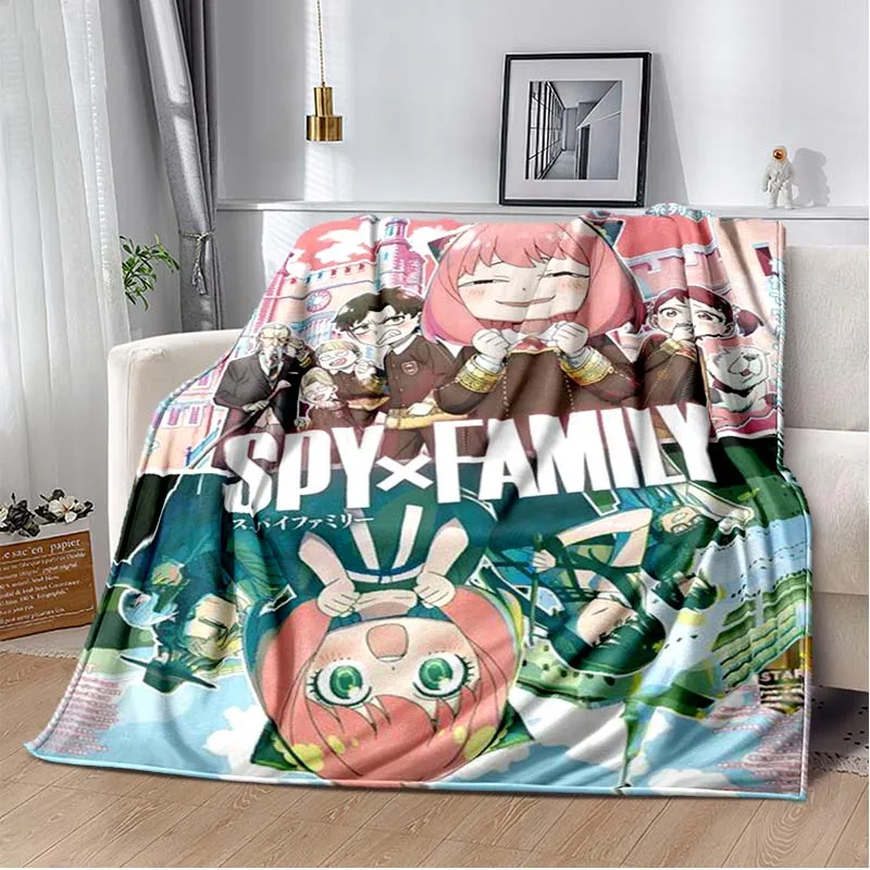 Cute S-SPY-X-FAMILY KAWAII Super Soft Throws Blanket,Warm Cozy Blanket for Bed,Sofa,Bedroom,Living Room,Travel,Camping,Hiking