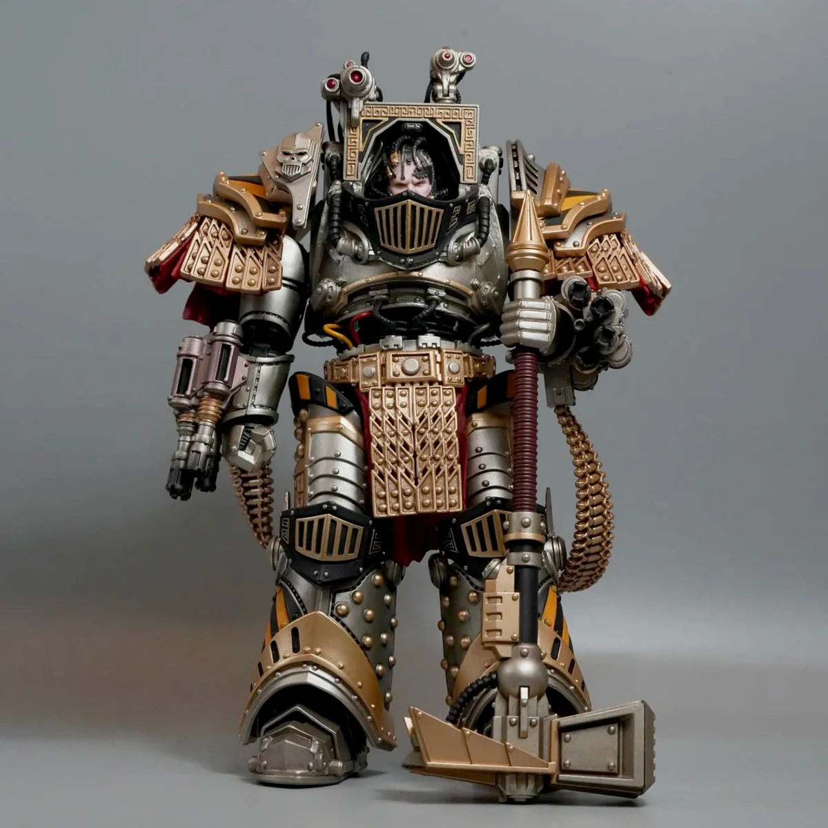 JOYTOY ウォーハンマー 30K アイアンウォリアーズ アクションフィギュア パーツラボ アニメフィギュア 第4軍団のプライマーチ 可動関節モデル