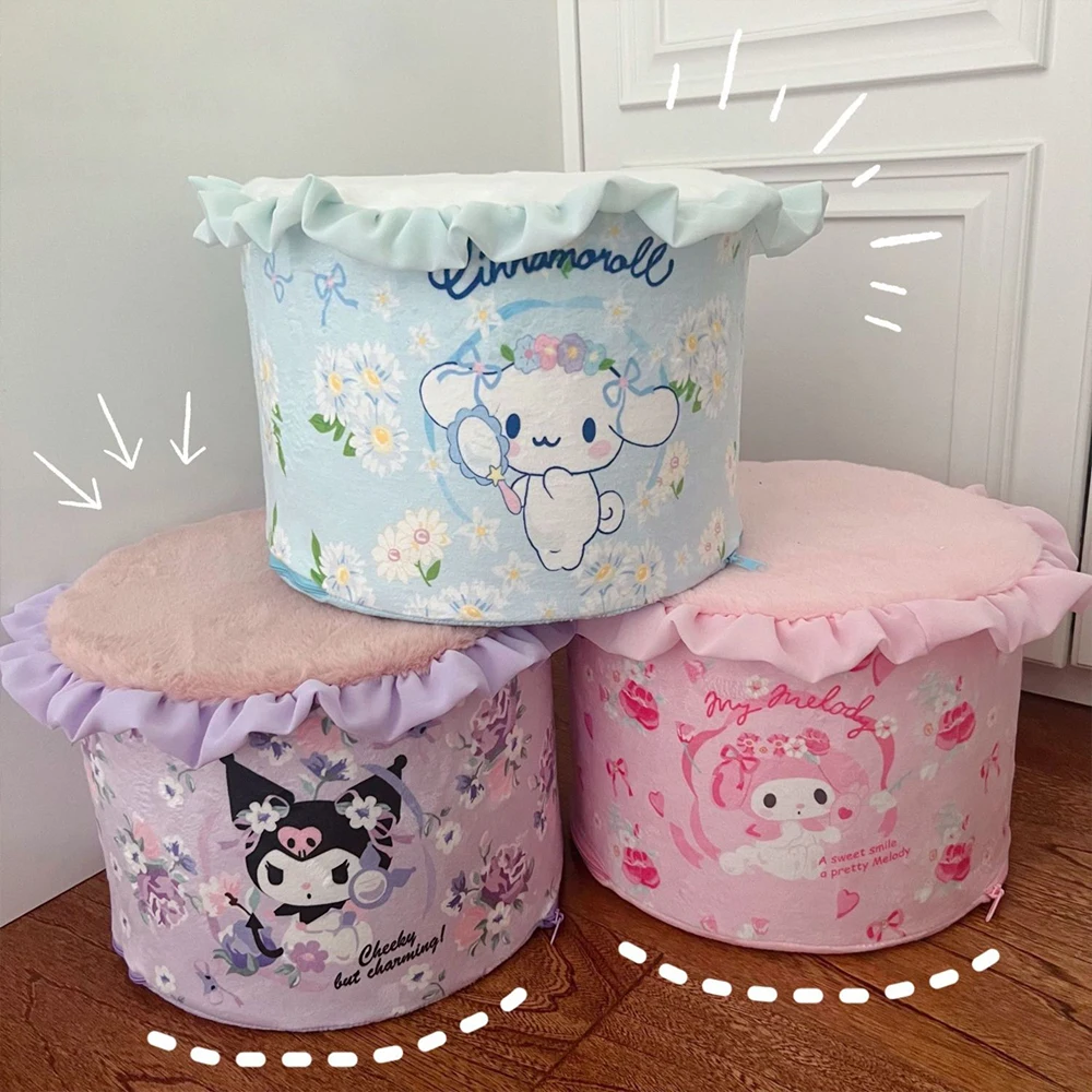 

Sanrio My Melody сменный стул для обуви Kawaii Kuromi Cinnamoroll Аниме Фигурка диван скамейка стул плюшевый Домашний домофон спальня y2k