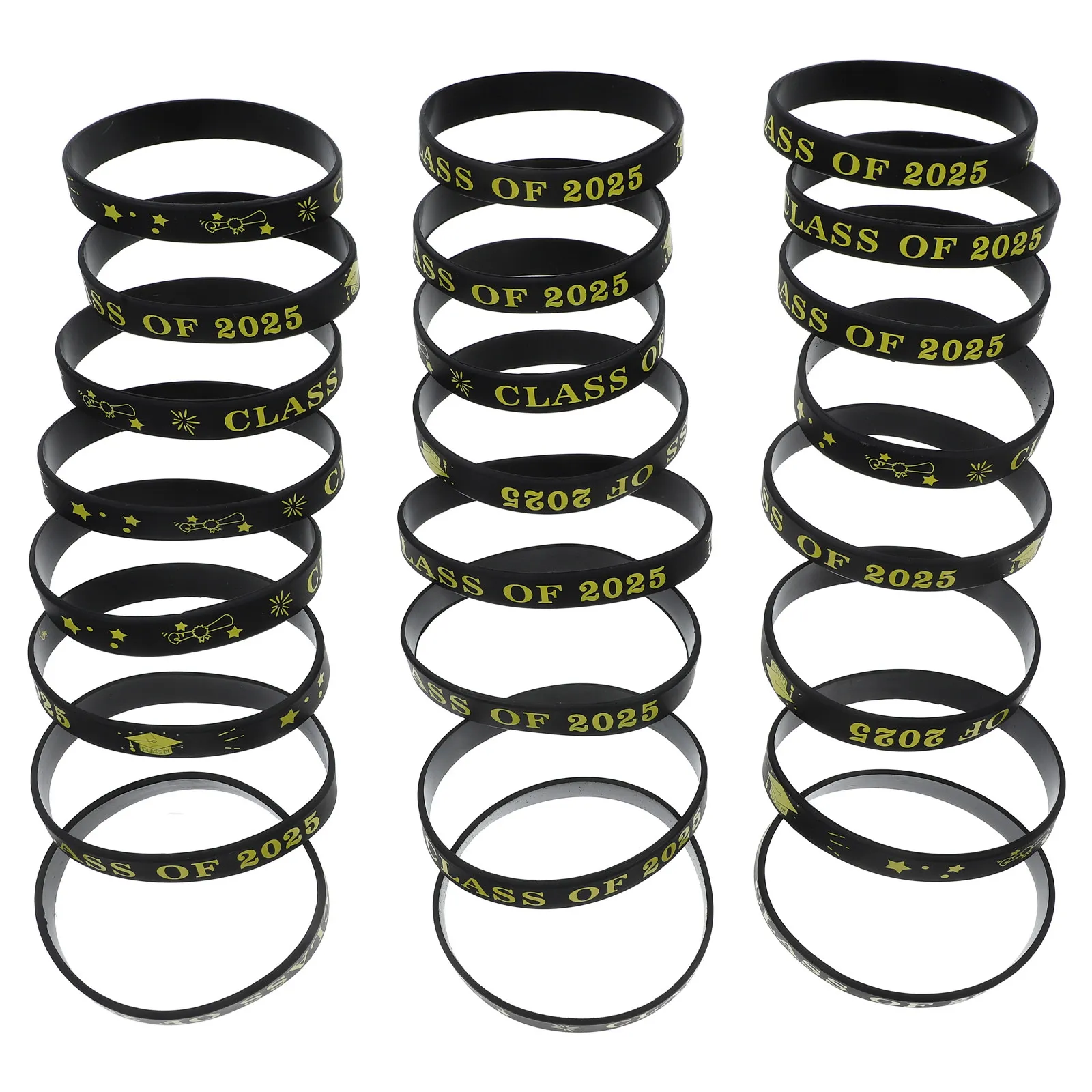 

Набор из 24 силиконовых браслетов на выпускной: Сувениры для выпускников 2025 года, украшения-памятные подарки для старшеклассников и студентов колледжей