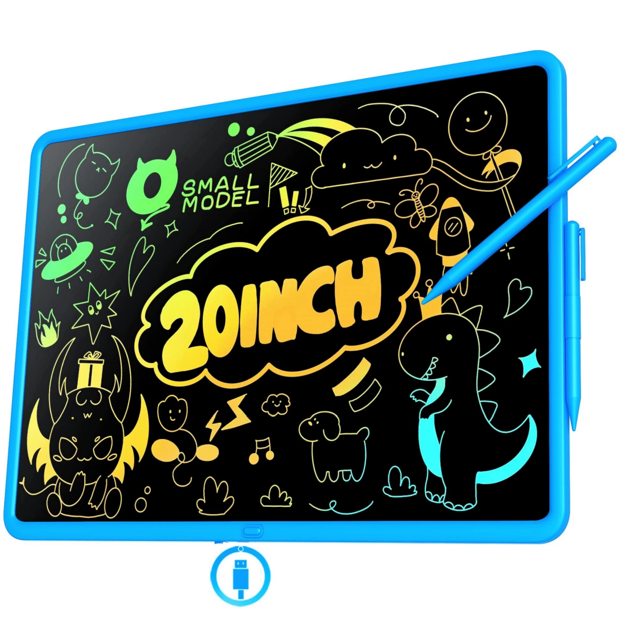 LCD Writing Tablet for Kids, 20 Inch Painting for Two Kids Drawing Pad, Rechargeable Drawing Tablets, Toys & Gifts for Kids