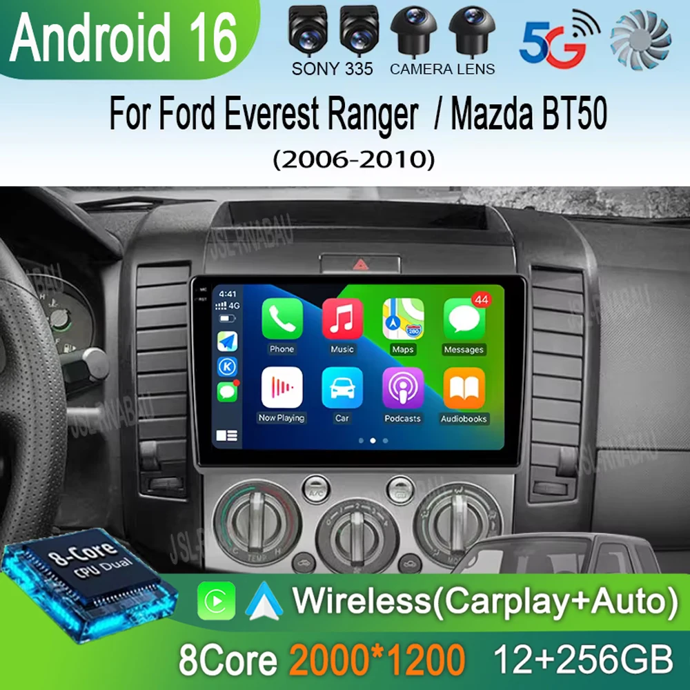 Car Radio Android 16 For Ford Everest Ranger Mazda BT50 BT-50 2006 2007 2008 - 2010 GPS Multimedia Video Player Head Unit Stereo