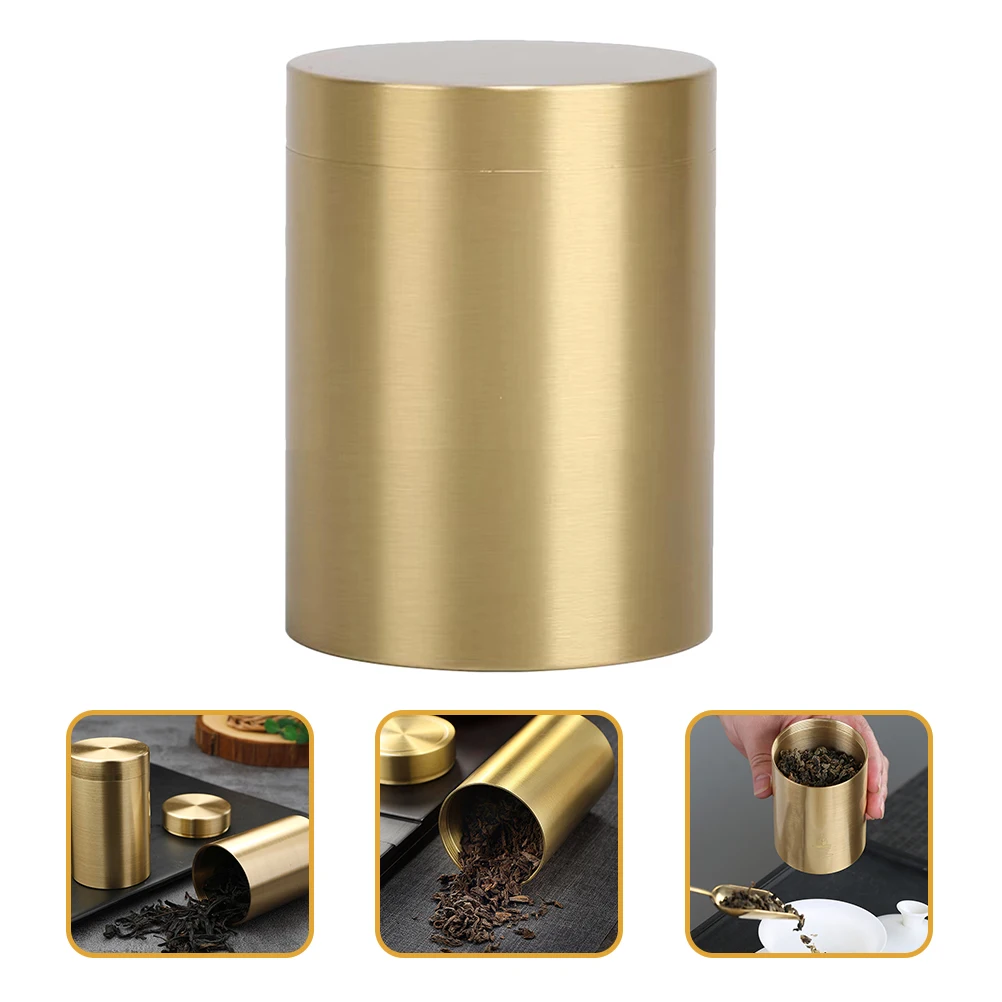 

Медные банки для хранения блакитного чая, бытовой контейнер с крышкой, небольшой герметичный контейнер для путешествий