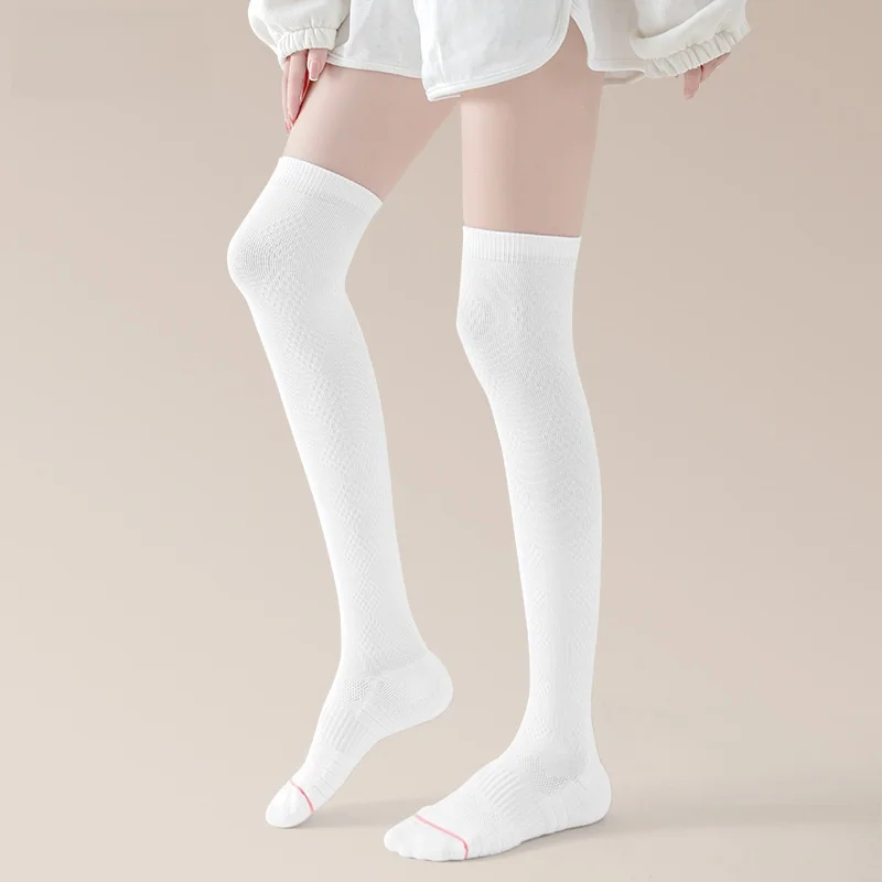 Sport's House Girls Fall over the Knee Stockings,Breathable Non-Slip Towel Bottom Pressure Sports Socks
