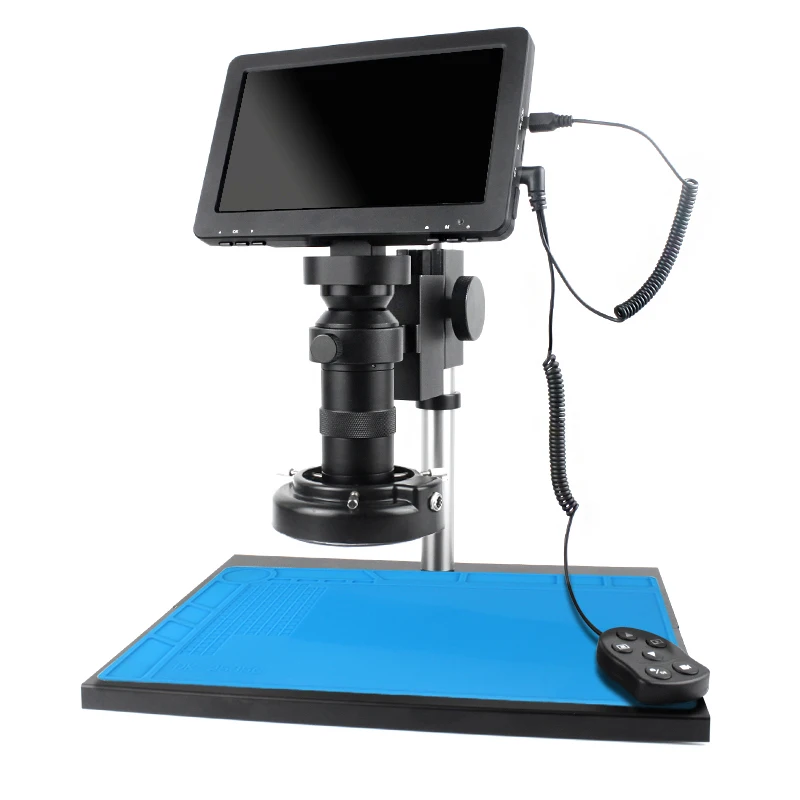 

7" LCD Digital Microscope USB Video Microscope 130X Lens Microscope Camera with Metal Stand for Phone PCB Soldering Repair