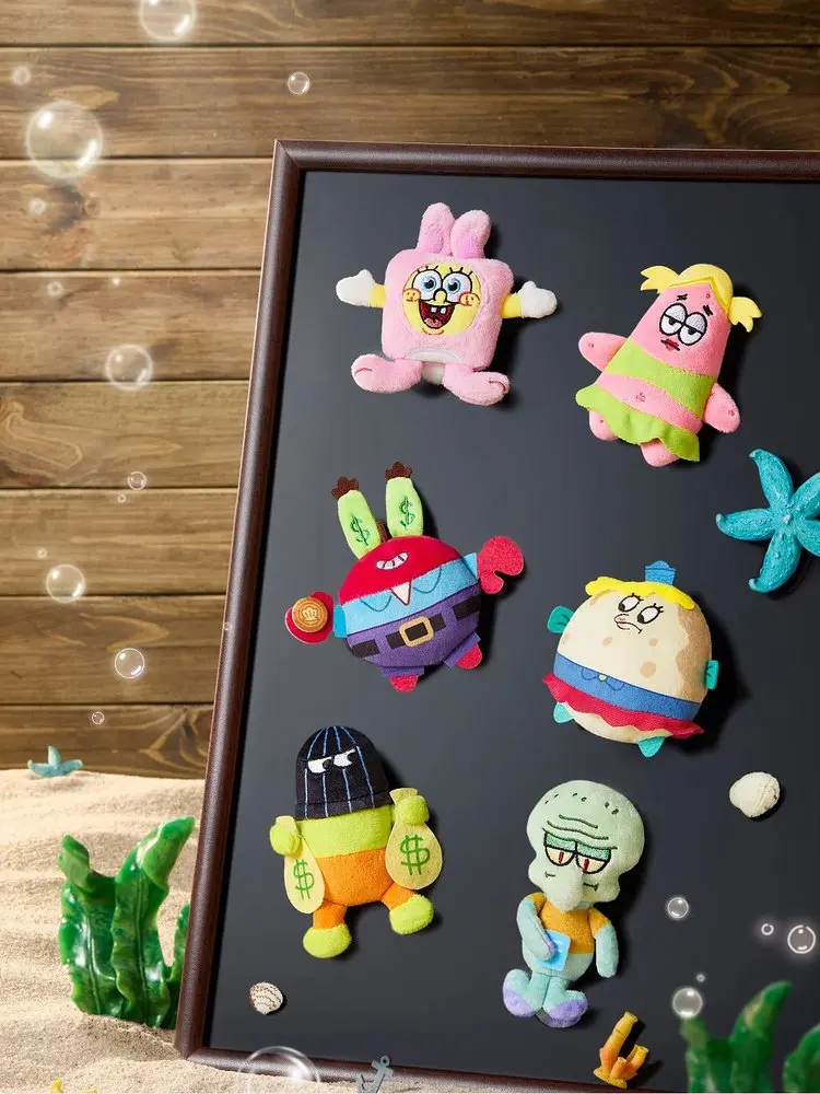 Neue Spongebob Schwammkopf Bikini Bottom Tagesausflug Blind Box Kawaii Figur Kühlschrankmagnet Taschenanhänger Geburtstagsgeschenk Deko