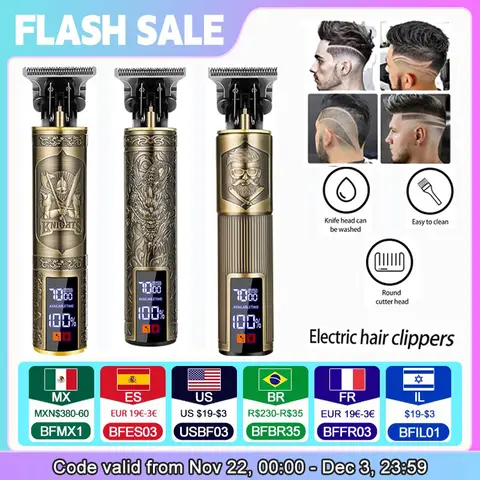 휴대용 면도기 이발사 무선 전기 머리 절단기 USB 빠른 충전 머리 트리머 Hairdresse에 대한 빈티지 머리 깎기