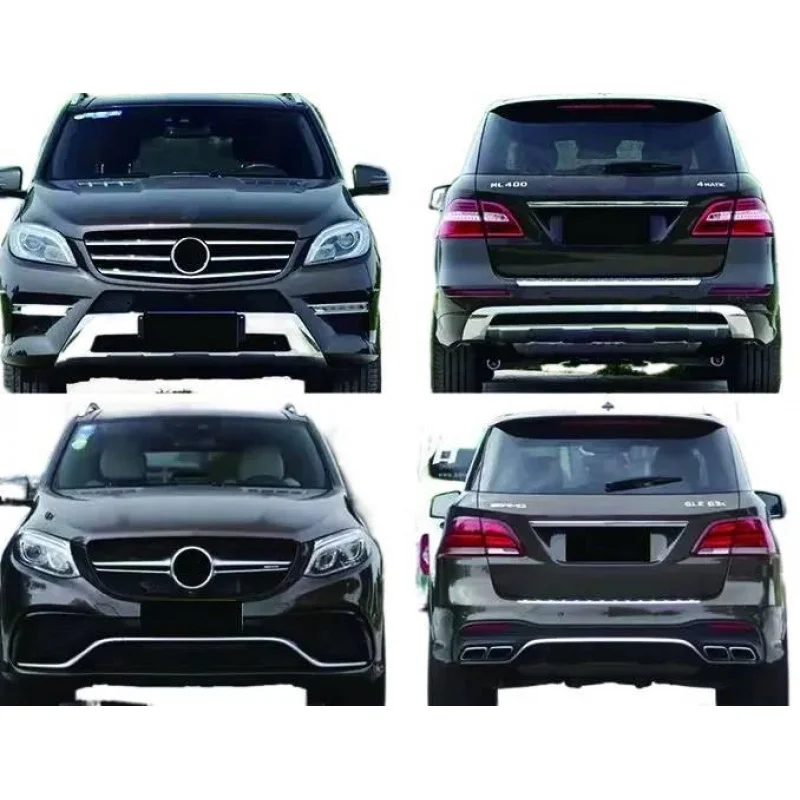 حار ML ترقية GLE المصد الخلفي الأمامي عدة طقم كامل الجسم مع شبكة ضوء الضباب الناشر ل 2013-2019 #5