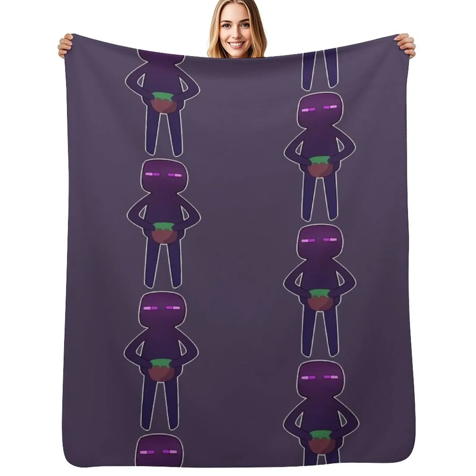

Enderman Throw Blanket For Sofa Thin Luxury bed plaid Flannel Blanket