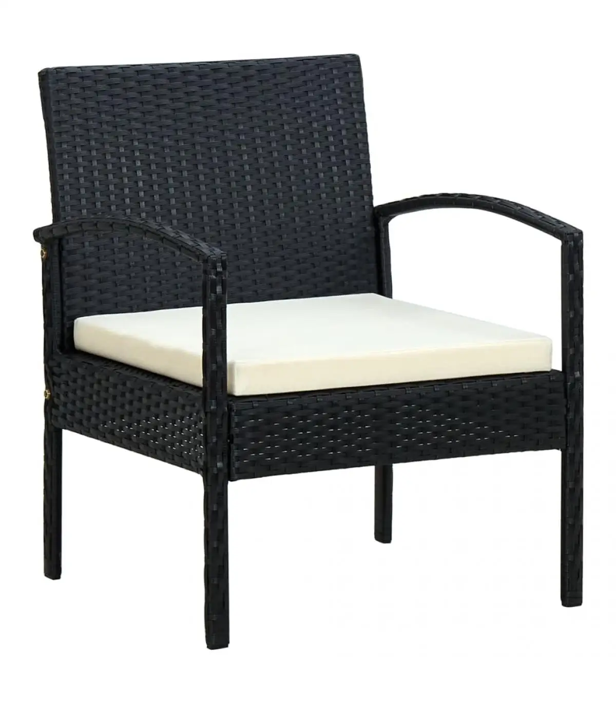 Garden chairs garden chair with black synthetic rattan cushion