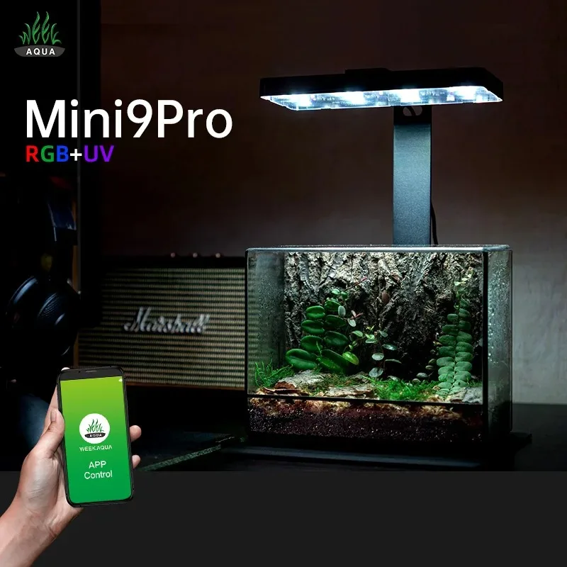 

WEEK AQUA Mini9Pro Full Spectrum LED Aquarium Plant Light USB Plant Grow Lamp for Desktop Nano Fish Tank