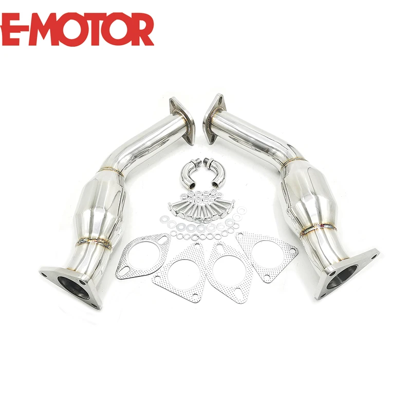 Exhaust Header Downpipe Test Pipe With Resonated Fit For  G37 370Z 09-17