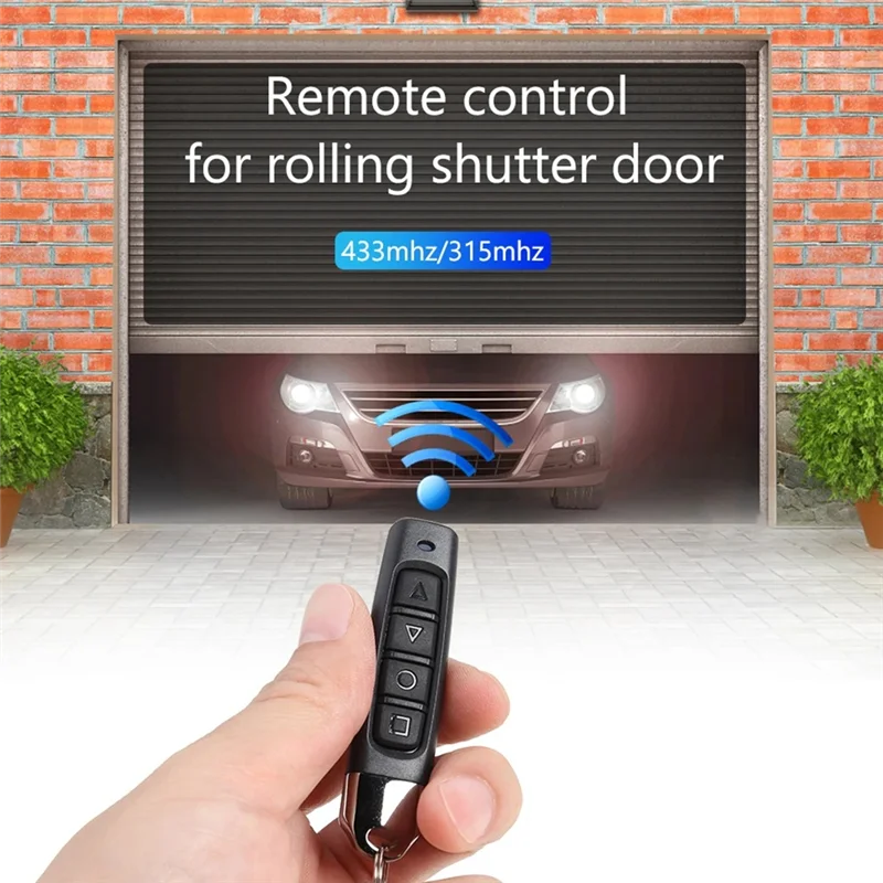 

-A90P 5Pcs 433MHZ Copy Remote Control Auto 4 Channe Code Garage Gate Door Opener Remote Control Duplicator Code Car Key Replacem