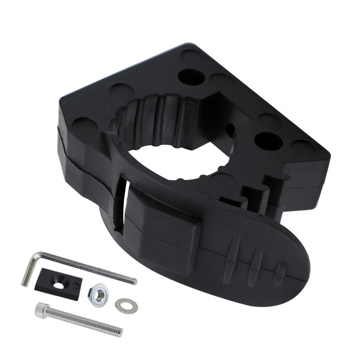 5 Step Adjustable Rubber Clamp Quick Installation Fixture Tool Mount Bracket for Car Off Road Vehicle Flashlight Holder Clamp