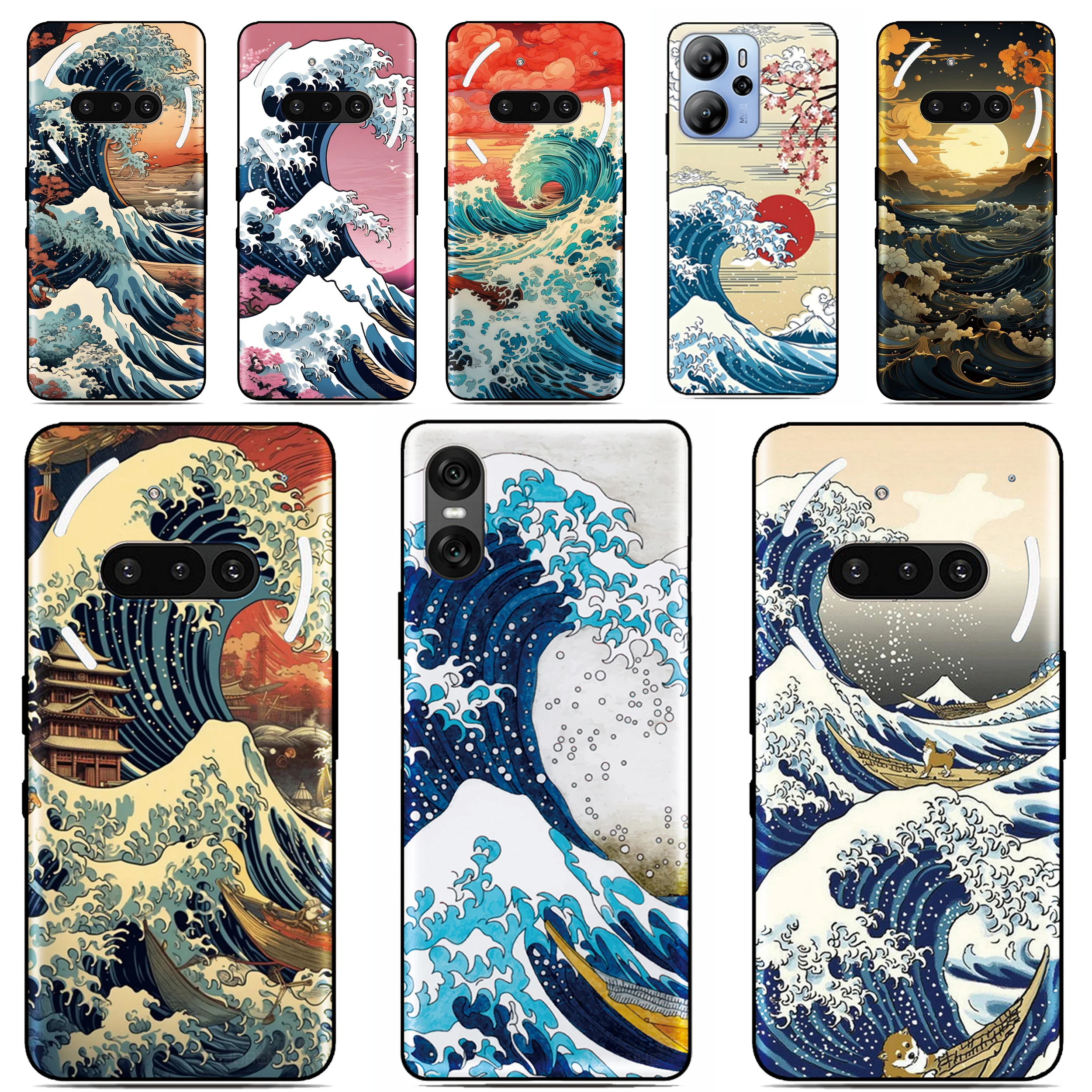 Japan Kanagawa Handyhülle für UMIDIGI G9 G9A G9C G9X Note 90 90A G5 G6 C1 G2 G1 A9 A11s A11 A13 Pro Max Bison GT GT2 X20 Cover