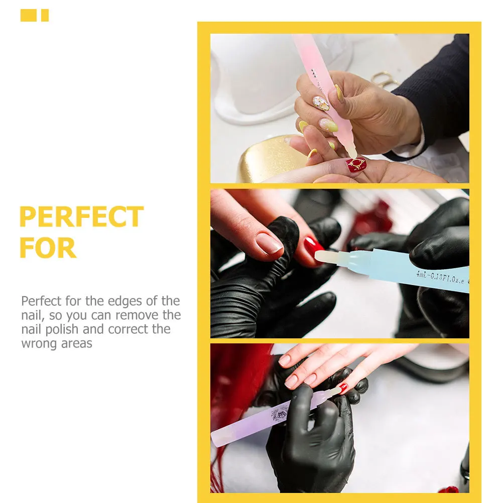 3Pcs Nagellack Entferner Stift Nachfüllbar Einfach Grip Genaue Rand Korrektur Maniküre Werkzeug Frauen Nail art Zubehör