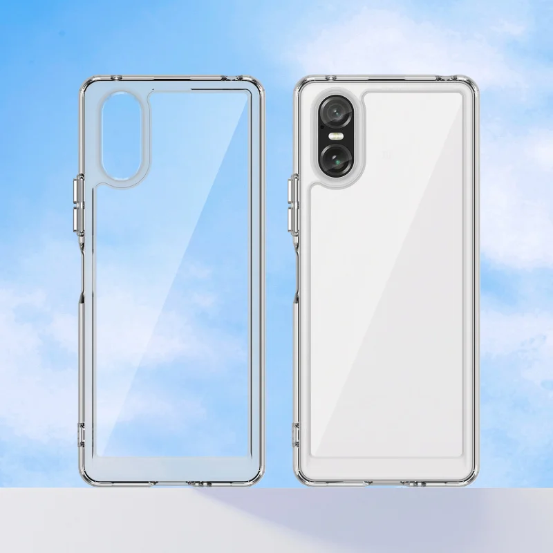 حافظة كمبيوتر شفافة مضادة للصدمات من مادة TPU لهاتف Xperia 10 VI، حافظة من البلاستيك الصلب من الأكريليك الشفاف عالي الدقة لهاتف Google Xperia 1 VII #1