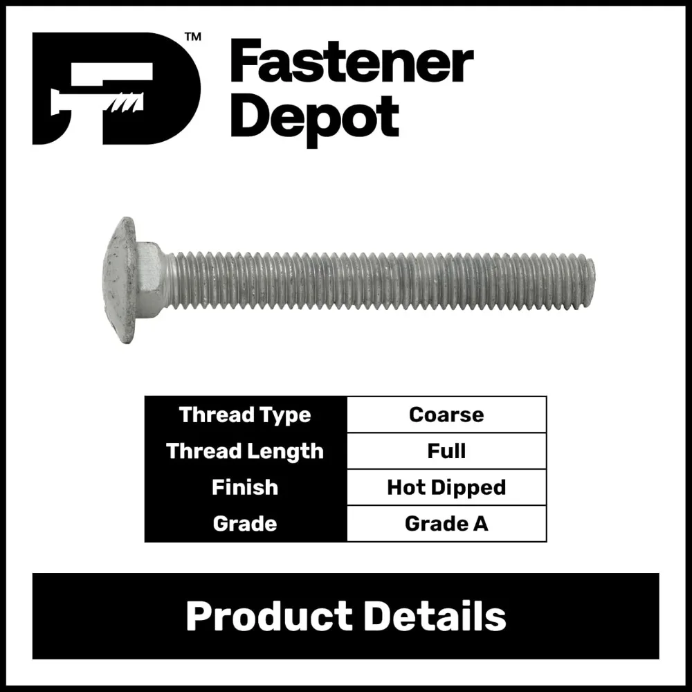 مسامير النقل المجلفنة المغمورة بالساخنة درجة 307A، 3/4-10 × 6، 20 عبوة، مناسبة للتطبيقات الخارجية #2
