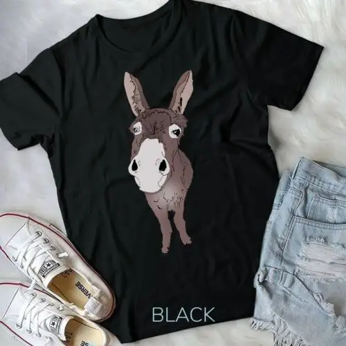 Funny looking Donkey Gift idea for cute Donkeys & Horses T-Shirt Unisex T-shirt