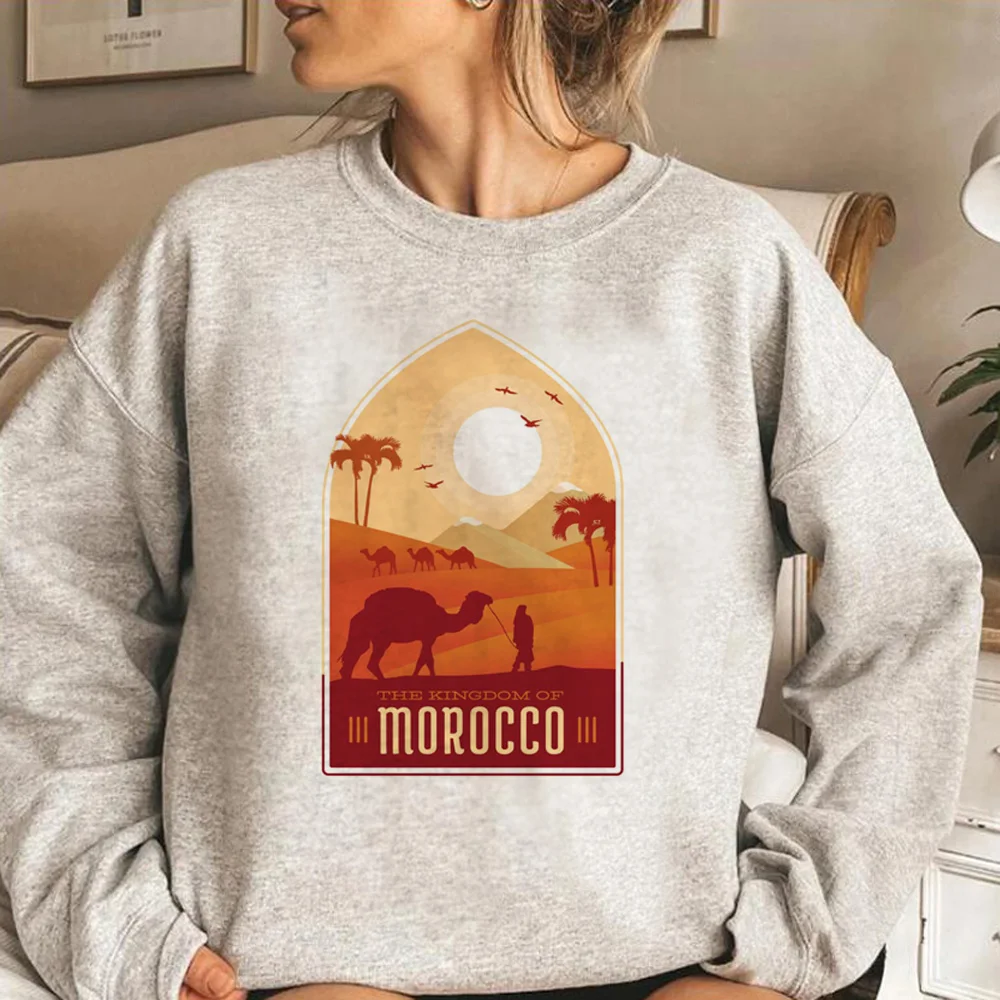 Maroc-sudaderas con capucha de Marruecos para mujer, chándal Kawaii de los años 90, ropa femenina