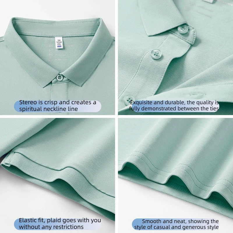 New Sports Polo Shirt Golf Wear Men Summer Men's Ice-feeling Short-sleeved Running Fitness Marathon Casual Quick-drying T-shirt
