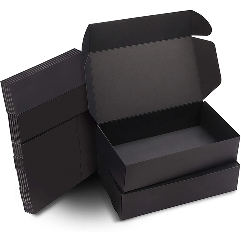 Black Extra Hard Airplane Box Wedding Party Paper Box Folding Clothing Box Gift Box Packing For Small Businesses Customized LOGO