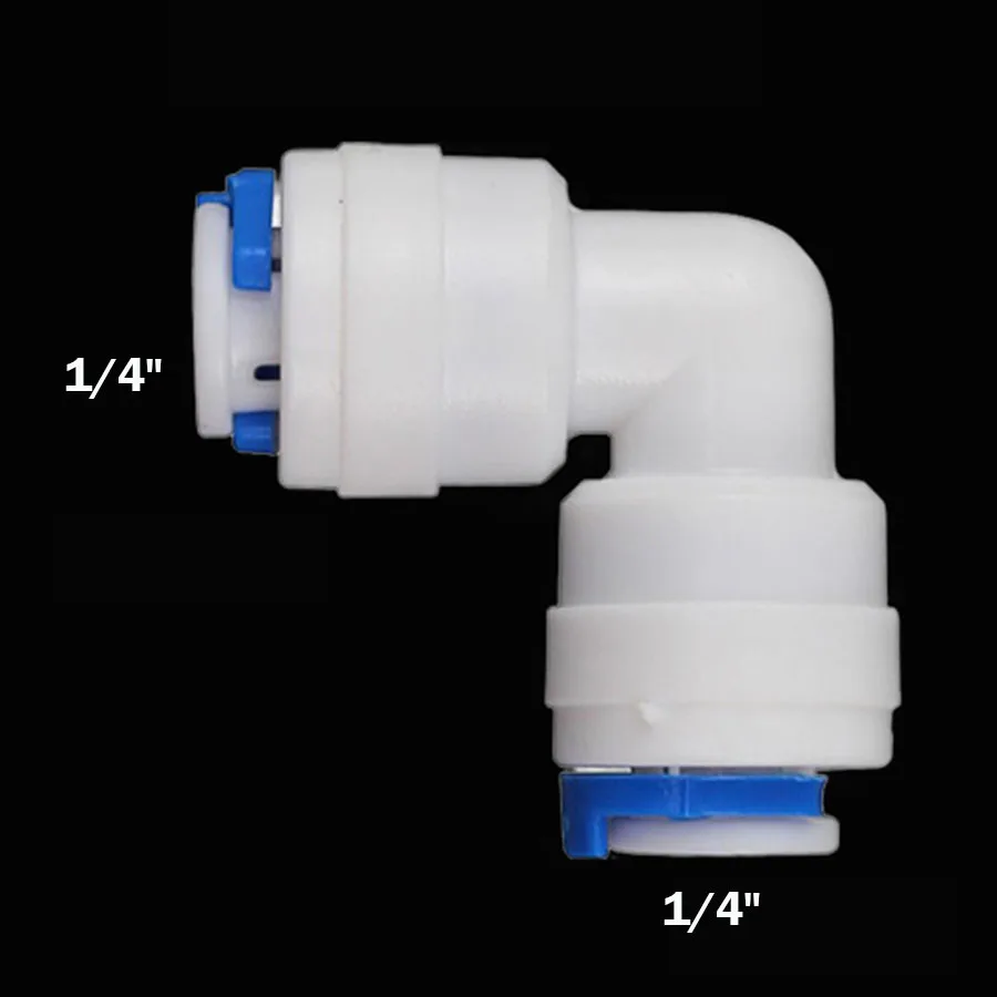 Reverse Osmosis Quick Coupling 1/4 3/8 Hose Connection Elbow 1/4\