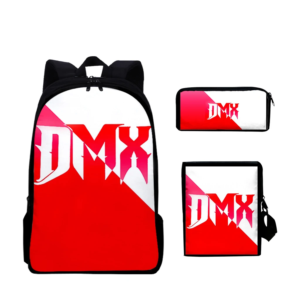 Novidade Earl Simmons DMX 3D Print Mochila, Pupil Escola Bolsas, Inclinado Bolsa de Ombro, Lápis Caso, Mochila Laptop, Harajuku, 3pcs por conjunto