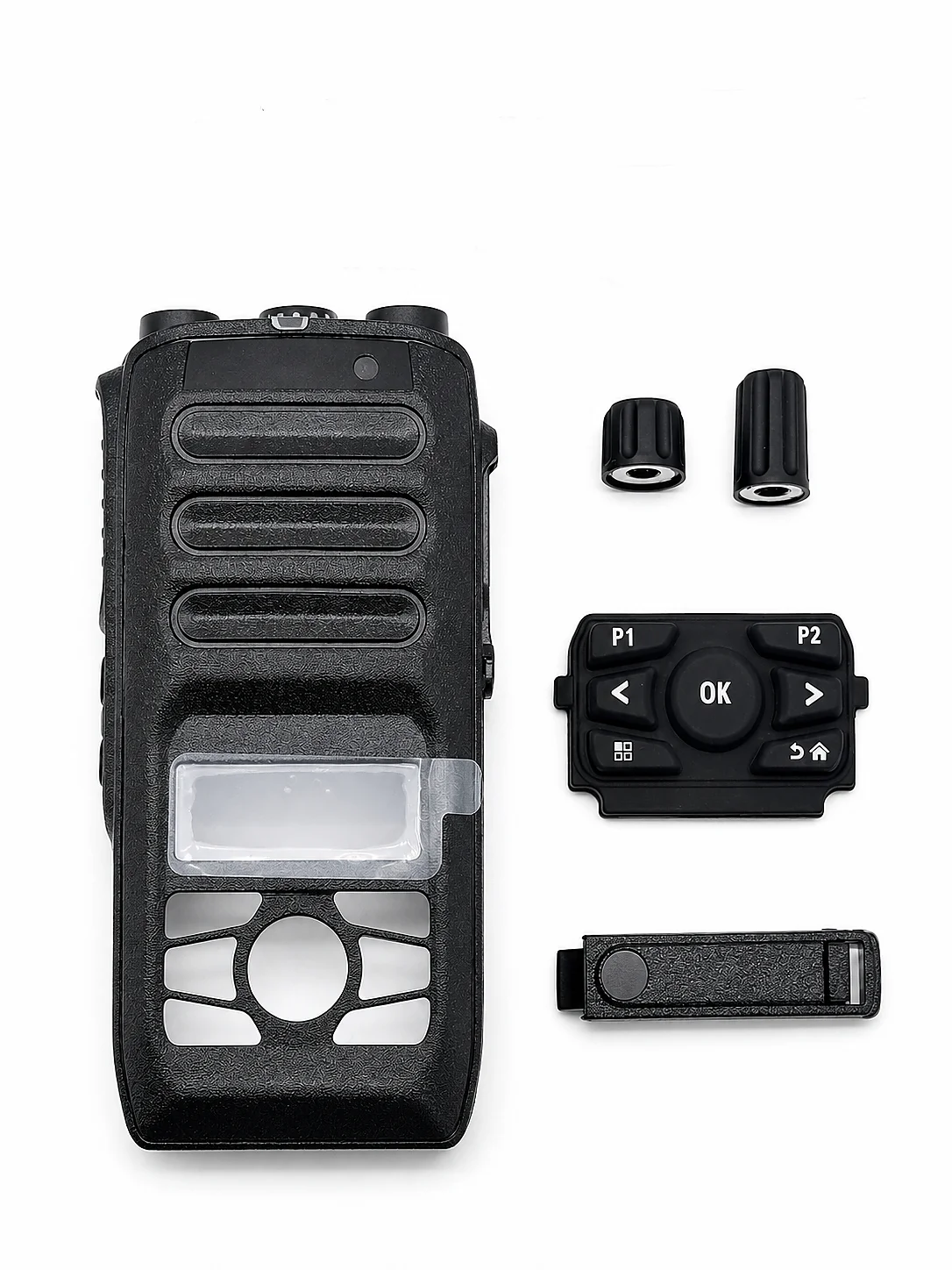 Walkie Talkies Full-keypad Replacement Front Housing Cover Case Kit For R5 Two Way Radio