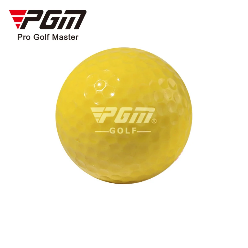 PGM 2pcs Golf Ball Durable Rotate Straight Synthetic Rubber Bilayer Golf Ball Colorful Elastic Indoor Outdoor Practice Training