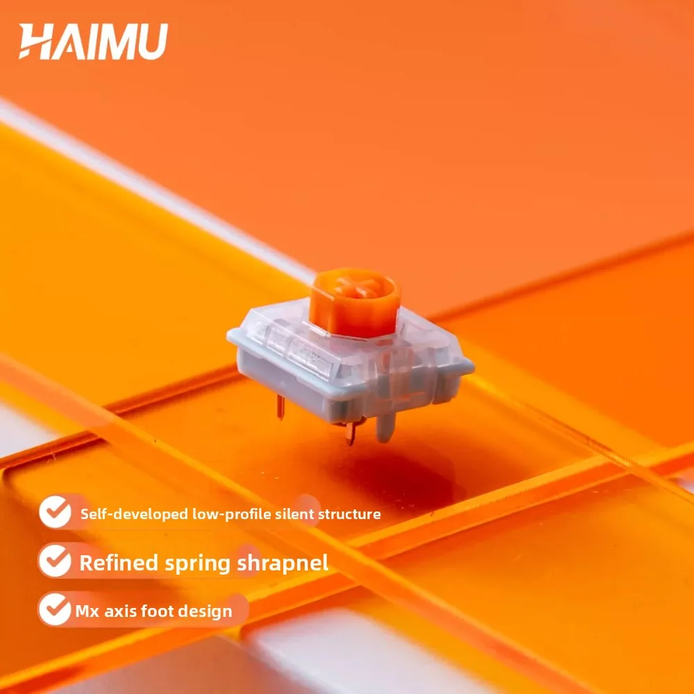 HAIMU Sea Salt Silent Mini Switchs Hot Swappable MX Foot Design Octagonal Stem Precision Spring for Custom Mechanical Keyboard