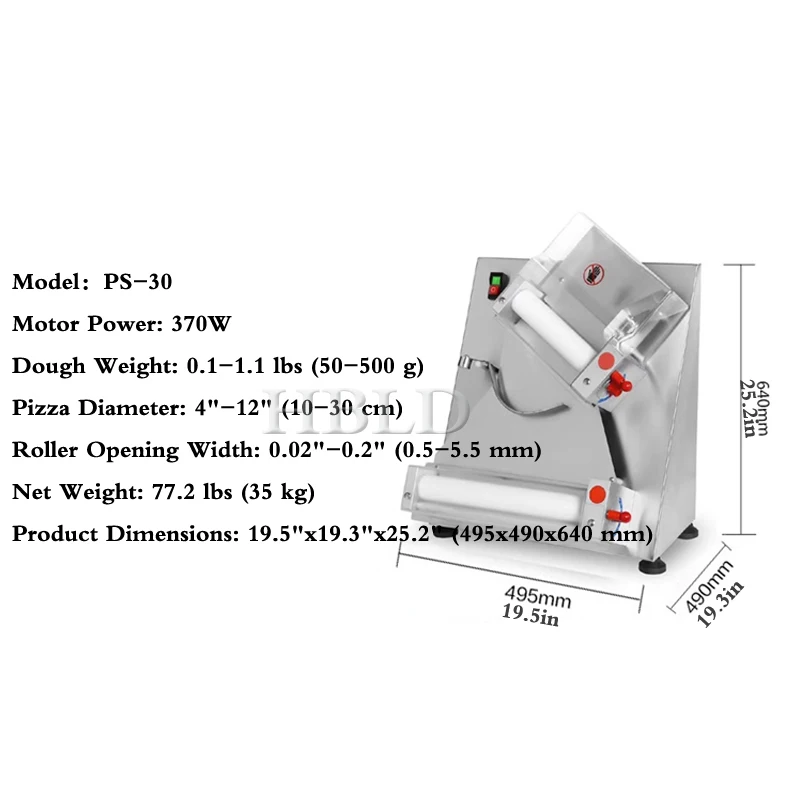 Electric Bread And Pizza Dough Press, Commercial Corn Tortilla And Pancake Extrusion Molding Machine