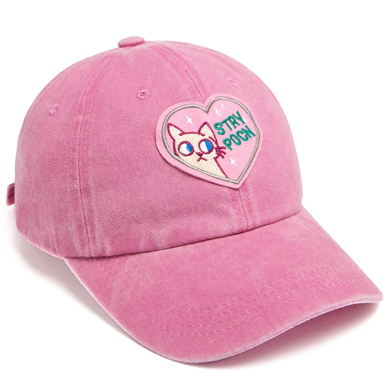 CNTANG 2024 Summer Women\'s Baseball Cap Fashion Embroid Cotton Sun Visor Casual Solid Color y2k Pink Cap For Girls Adjustable