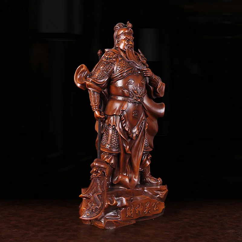 YFY  Guan Gong Statue Ornament  Opening Ceremony Wealth God Buddha Statue, Large Knife Guan Gong Ornament, Resin Craft